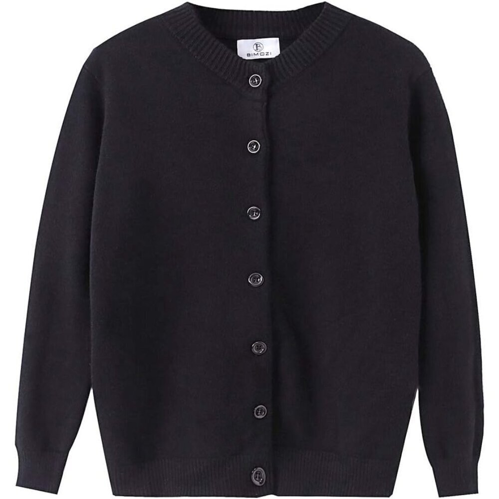 Women Thick Cotton-Poly Button Down Cardigan Sweater Medium Long Sleeve